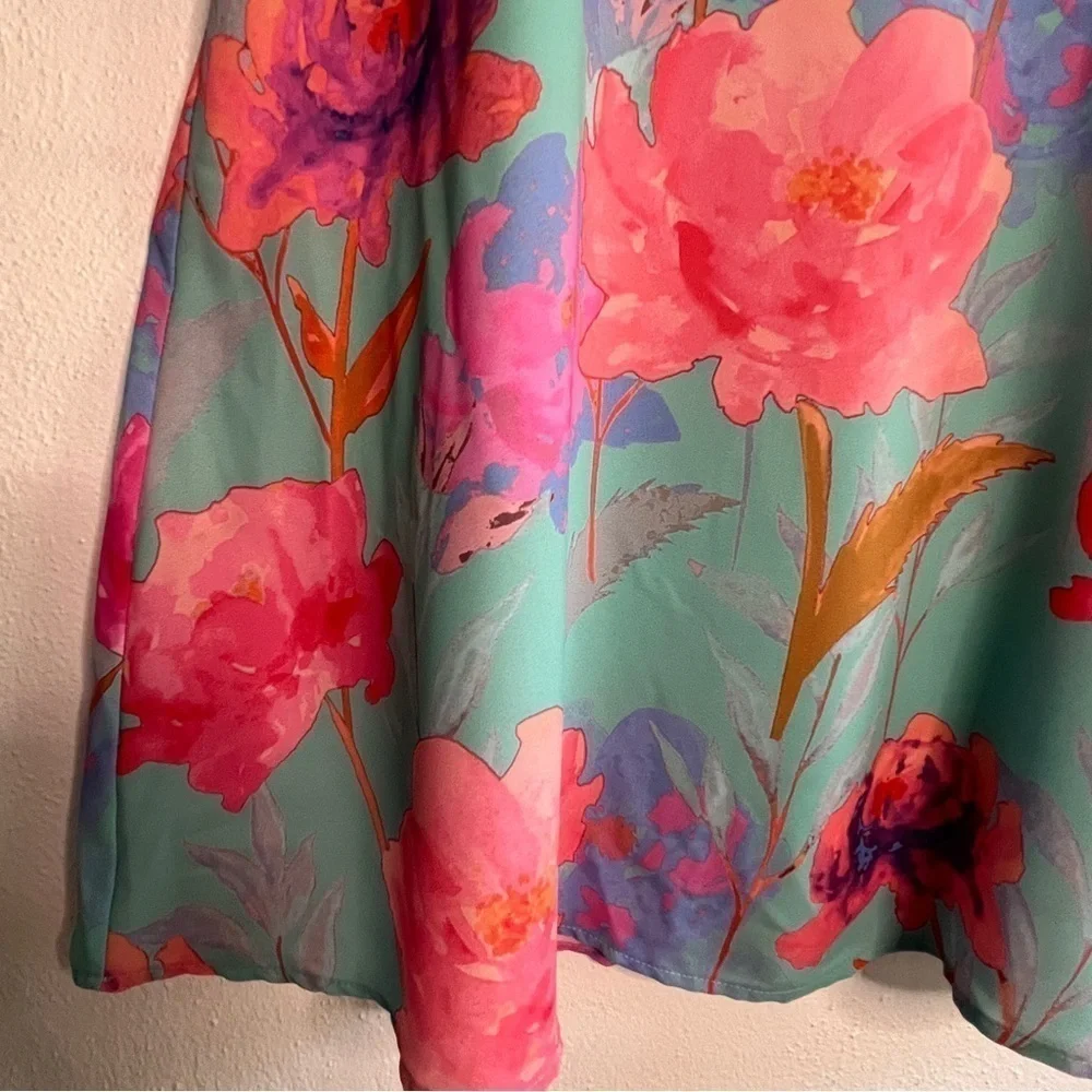 Anthropologie Everly sleeveless floral dress, fully lined. Sz S. Preowned. - Picture 2 of 9